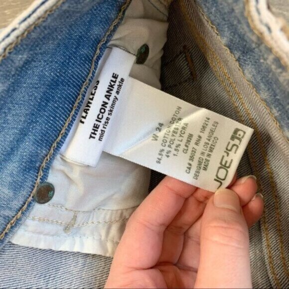 Anthropologie Joe's Jeans Skinny Jeans Flawless Icon Split distressed Light wash - Picture 12 of 16